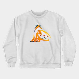 Majestic Yellow Dragon with Enormous Wings Crewneck Sweatshirt